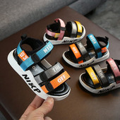 Sandale moderne pentru copii pentru băieți cu autocolant