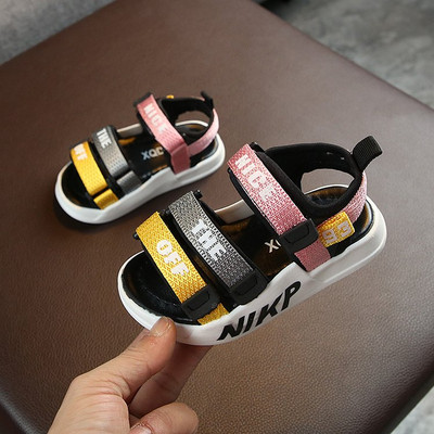 Sandale moderne pentru copii pentru băieți cu autocolant