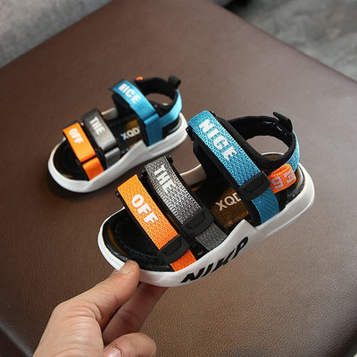 Sandale moderne pentru copii pentru băieți cu autocolant