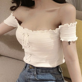 Γυναικεία μπλούζα με χαραγμένα μανίκια σε τρία χρώματα