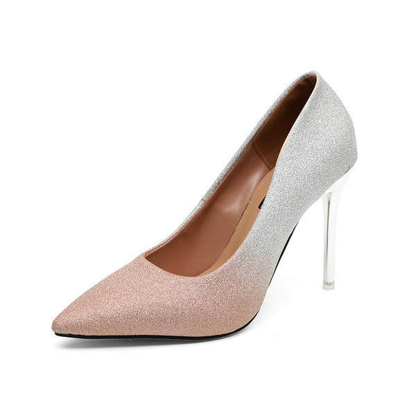 Pantofi eleganti de dama cu toc in doua culori