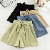 Дамски ежедневен къс панталон с висока талия в няколко цвята 