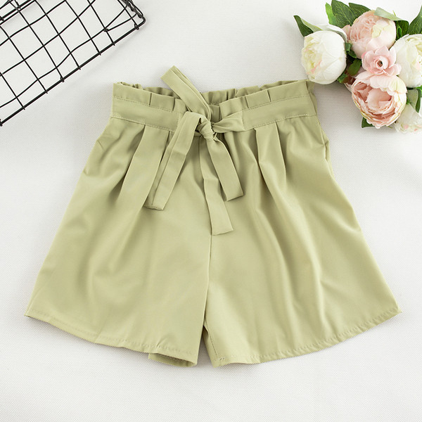 Дамски ежедневен къс панталон с висока талия в няколко цвята 