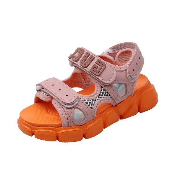 Alkalmi gyerekszandál fiúknak és lányoknak három színben matricával