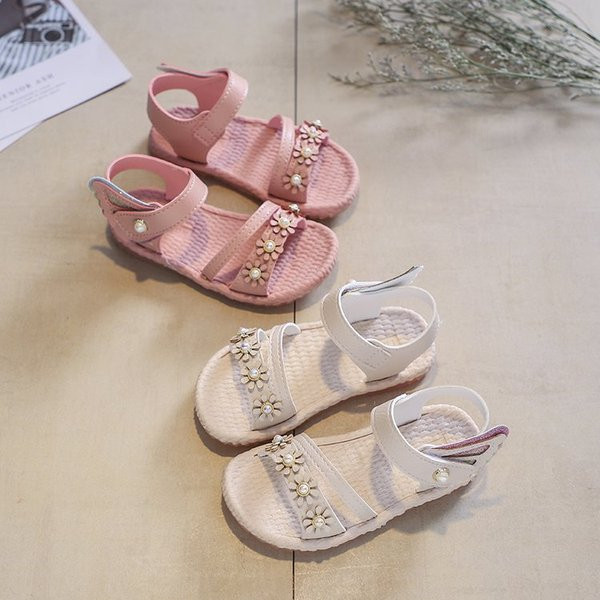 Sandale de dama moderne in alb si roz cu element 3D pentru fete