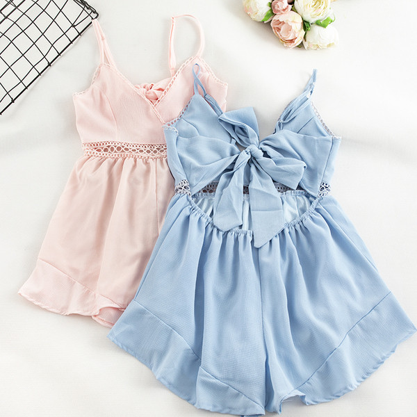 Κομψή γυναικεία σαλοπέτα με ντεκολτέ σε σχήμα V σε διάφορα χρώματα