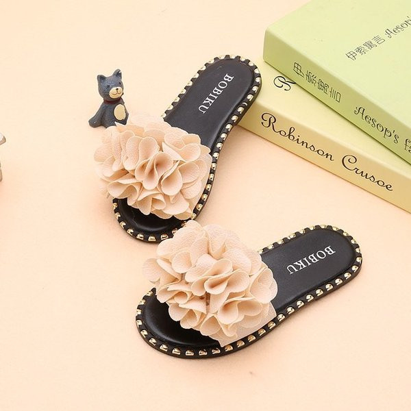 Alkalmi gyerekpapucs 3D elemmel több színben lányoknak