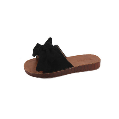 Γυναικείες  παντόφλες με κορδέλα σε δύο χρώματα