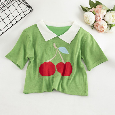 Γυναικείο μπλουζάκι κοντό με κεντήματα σε διάφορα χρώματα