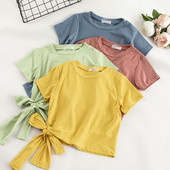 Alkalmi női póló O-nyakkal, többféle színben