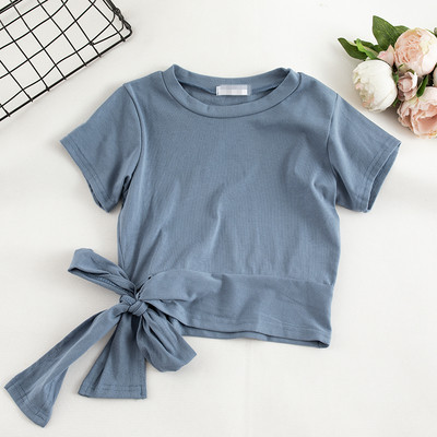 Alkalmi női póló O-nyakkal, többféle színben