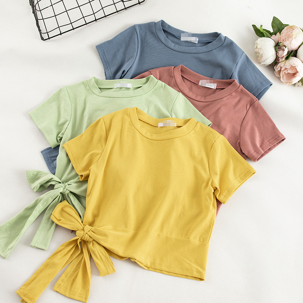 Alkalmi női póló O-nyakkal, többféle színben