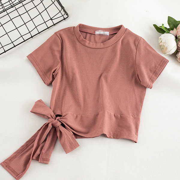 Alkalmi női póló O-nyakkal, többféle színben