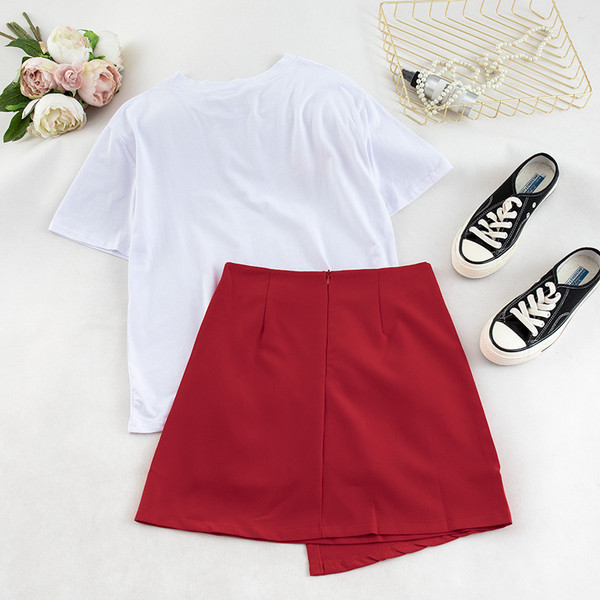 Set de fusta si tricou dama in doua culori