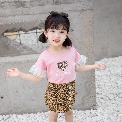Set modern pentru copii cu model leopard - pentru fete
