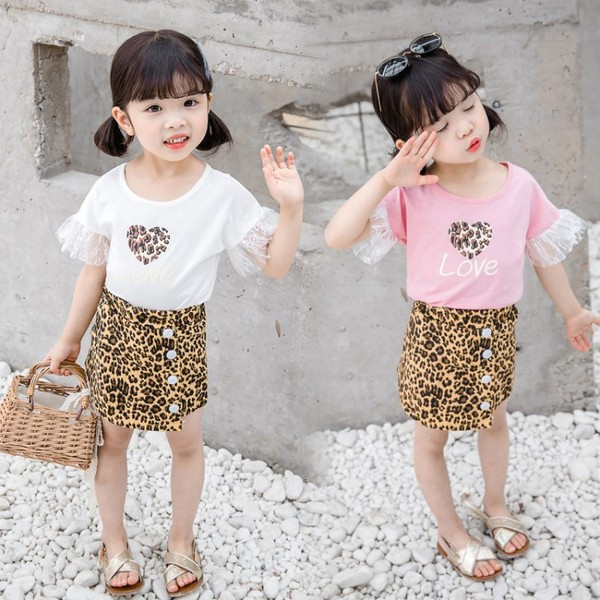Set modern pentru copii cu model leopard - pentru fete