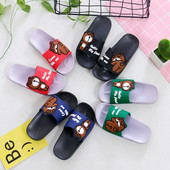 Papuci casual dama cu aplicatie si inscriptie in mai multe culori