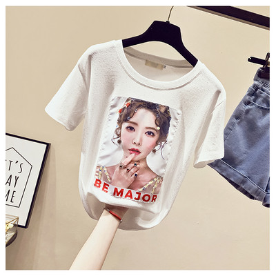 Γυναικείο μπλουζάκι με εφαρμογές και πέτρες σε τρία χρώματα