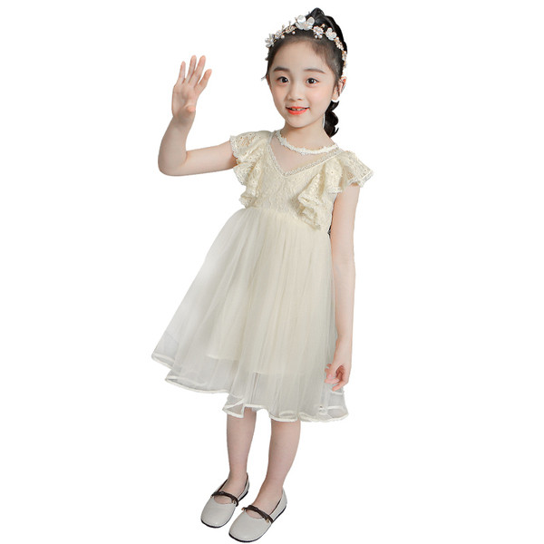 Rochie eleganta pentru copii in doua culori cu dantela si tul