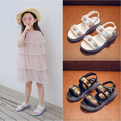 Sandale casual pentru copii argintii si negru