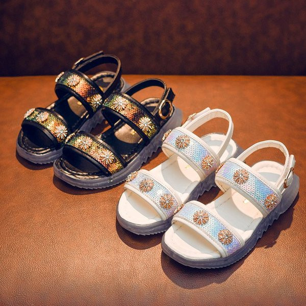 Sandale casual pentru copii argintii si negru