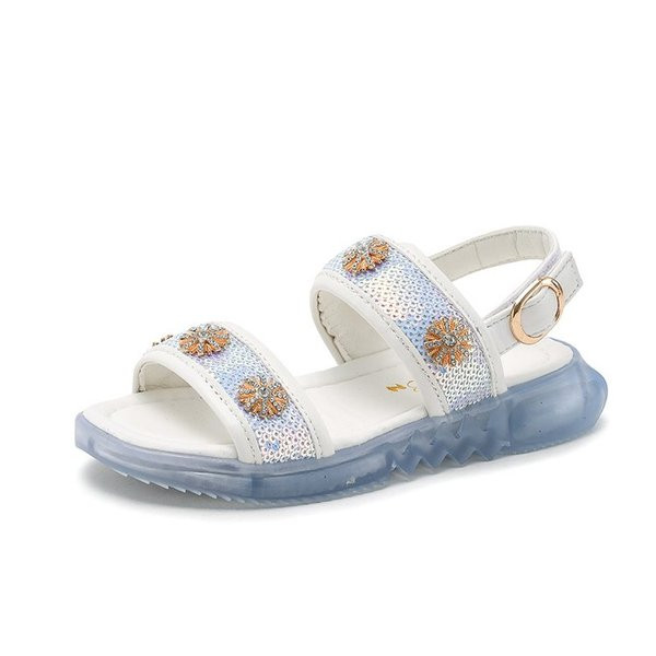 Sandale casual pentru copii argintii si negru