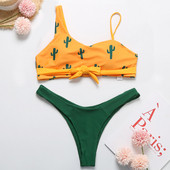 Új, kétrészes fürdőruha modell narancssárga és rózsaszín színben