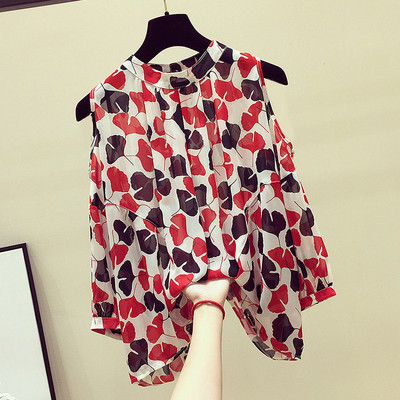 Cămașă elegantă de damă cu umerii goi în trei culori