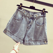 Ежедневни дамски къси дънкови панталони изчистен модел