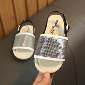 Sandale copii pentru fete in trei culori cu paiete