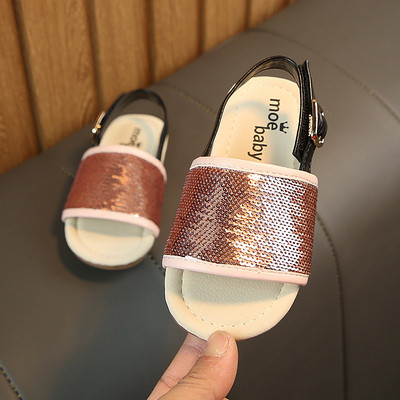 Sandale copii pentru fete in trei culori cu paiete