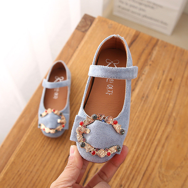 Pantofi de copii actuali pentru fete in trei culori cu pietre