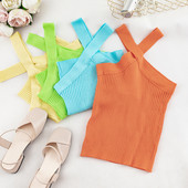 Maieu de damă cu bretele încrucișate în mai multe culori