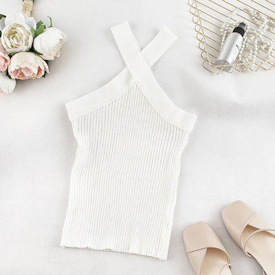 Maieu de damă cu bretele încrucișate în mai multe culori