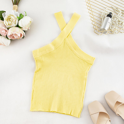 Maieu de damă cu bretele încrucișate în mai multe culori