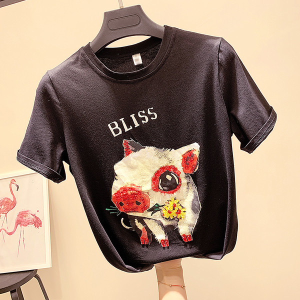 Γυναικεία μπλούζα με πέτρες και εφαρμογές