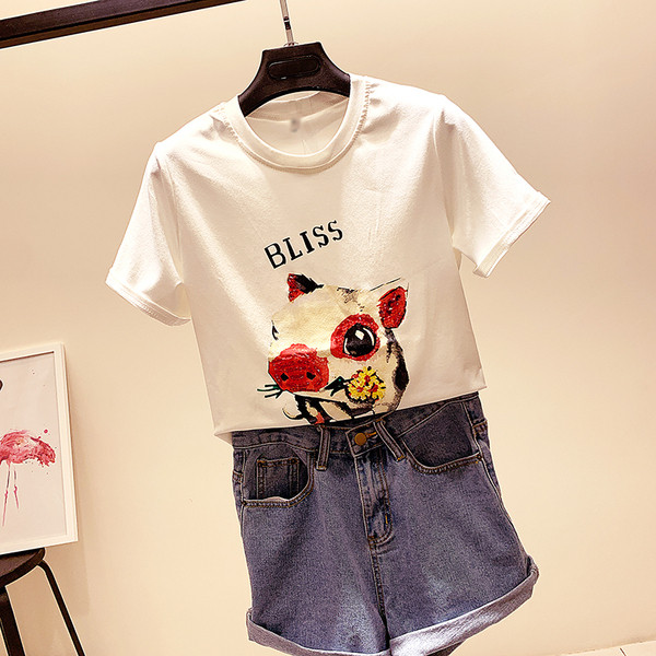 Γυναικεία μπλούζα με πέτρες και εφαρμογές