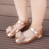 Pantofi copii pentru fete in doua culori cu panglica