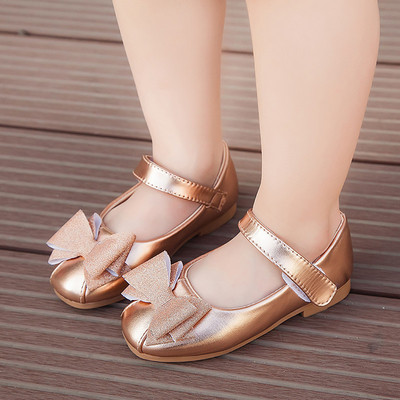 Pantofi copii pentru fete in doua culori cu panglica