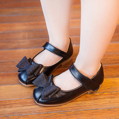 Pantofi copii pentru fete in doua culori cu panglica