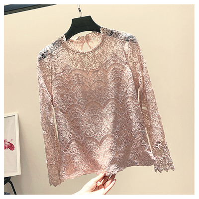 Γυναικεία κομψή μπλούζα με μακριά μανίκια δαντέλας σε τρία χρώματα