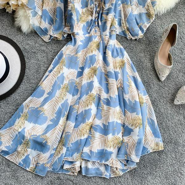 Rochie de dama casual model decupat cu cravate si model de culoare