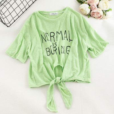 Γυναικεία T-Shirt με εφαρμογή O-Neckline και πολλαπλών χρωμάτων