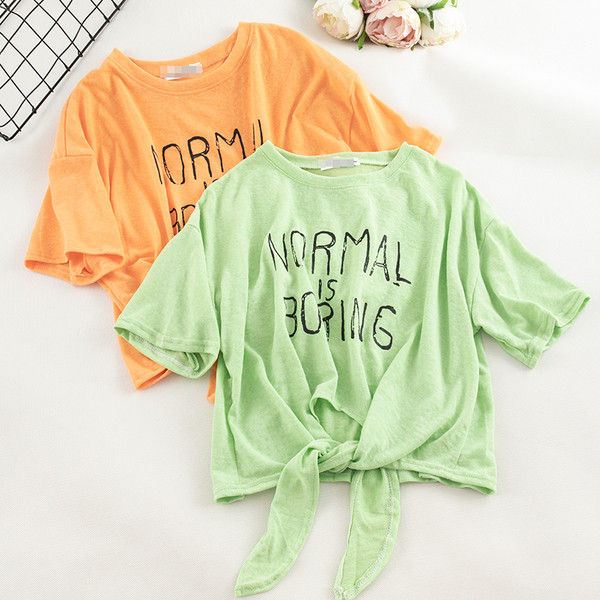 Γυναικεία T-Shirt με εφαρμογή O-Neckline και πολλαπλών χρωμάτων