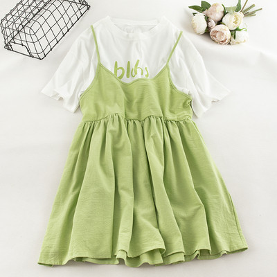 Set actual de rochie si tricou dama in doua culori