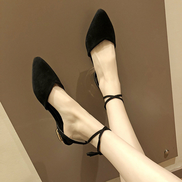 Pantofi de dama eleganti model ascutit cu sireturi in negru si albastru