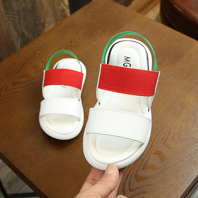 Sandale casual pentru copii alb-negru pentru baieti