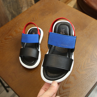 Sandale casual pentru copii alb-negru pentru baieti