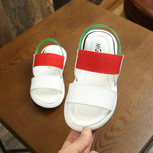 Sandale casual pentru copii alb-negru pentru baieti