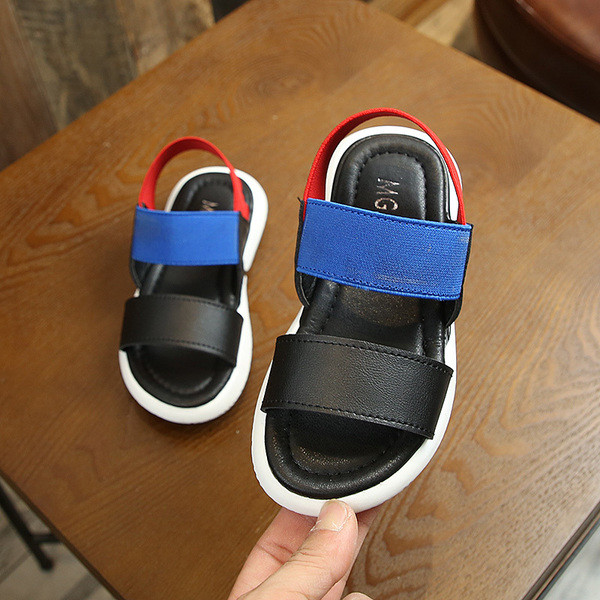 Sandale casual pentru copii alb-negru pentru baieti